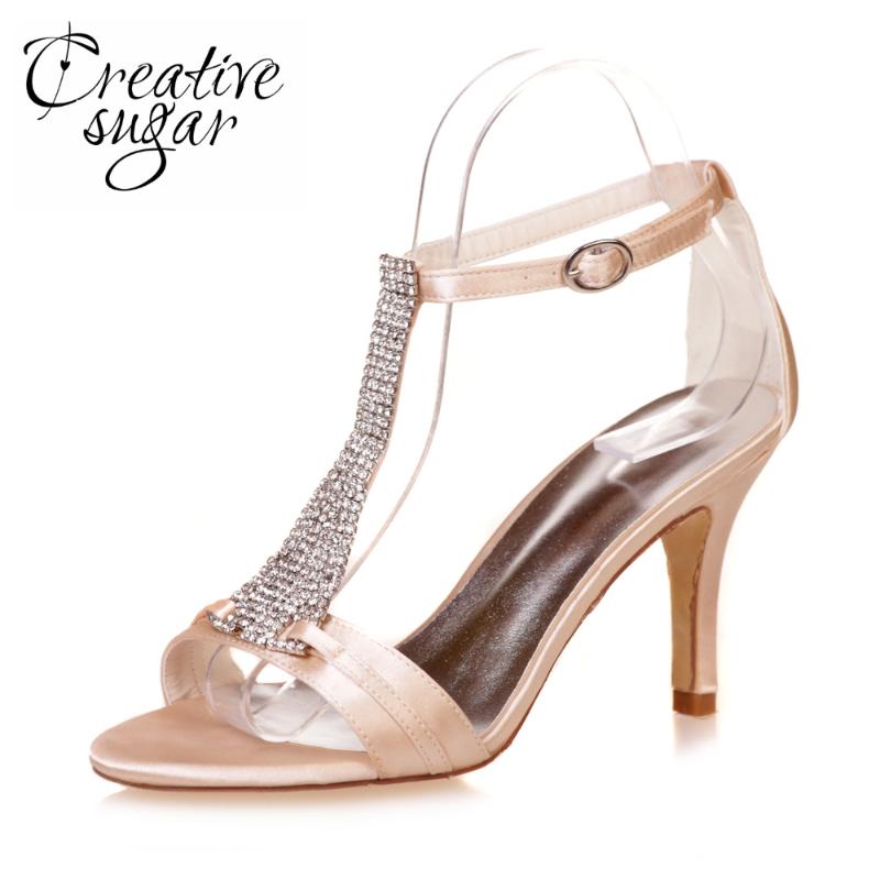 Creativesugar Woman Ankle Strap High Heel Sandals Crystal T Summer Wedding Party Prom Cocktail Satin Dress Shoes 6 Colors, Black
Creativesugar Woman Ankle Strap High Heel Sandals Crystal T Summer Wedding Party Prom Cocktail Satin Dress Shoes 6 Colors, Black