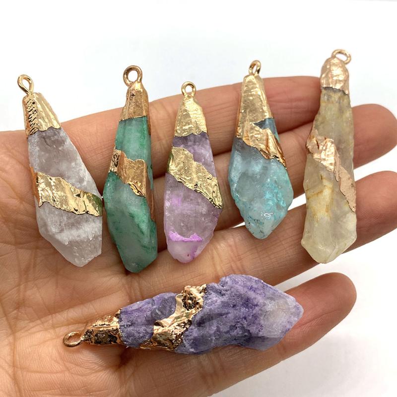 Charms Natural Stone Pendants Irregular Shapes Exquisite Agate Pendants, Drop-shaped Electroplating Making Jewelry DIY Accessories, Bronze;silver
Charms Natural Stone Pendants Irregular Shapes Exquisite Agate Pendants, Drop-shaped Electroplating Making Jewelry DIY Accessories, Bronze;silver