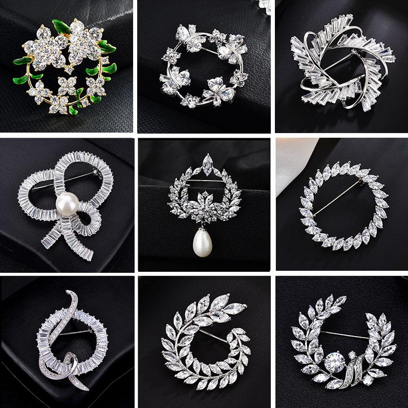 Pins, Brooches Luxury Zircon Flower Pins And Jewelry Rhinestone Cubic Zirconias Brooch For Women Gift Party Banquet Accessories
Pins, Brooches Luxury Zircon Flower Pins And Jewelry Rhinestone Cubic Zirconias Brooch For Women Gift Party Banquet Accessories