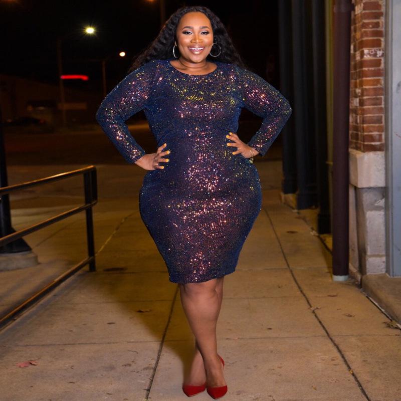 Casual Dresses Tight-fitting Long-sleeved Colorful Sequins Nightclub Women's Plus Size Sexy Dress, Photo color
Casual Dresses Tight-fitting Long-sleeved Colorful Sequins Nightclub Women's Plus Size Sexy Dress, Photo color