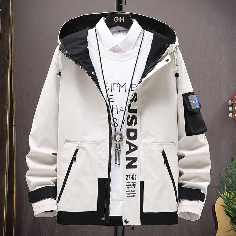 2020 New Autumn Winter Casual Jacket Men Hooded Streetwear Men's Windbreaker Jackets Fashion Outwear Male Coats Drop Shipping X0621, Black
2020 New Autumn Winter Casual Jacket Men Hooded Streetwear Men's Windbreaker Jackets Fashion Outwear Male Coats Drop Shipping X0621, Black