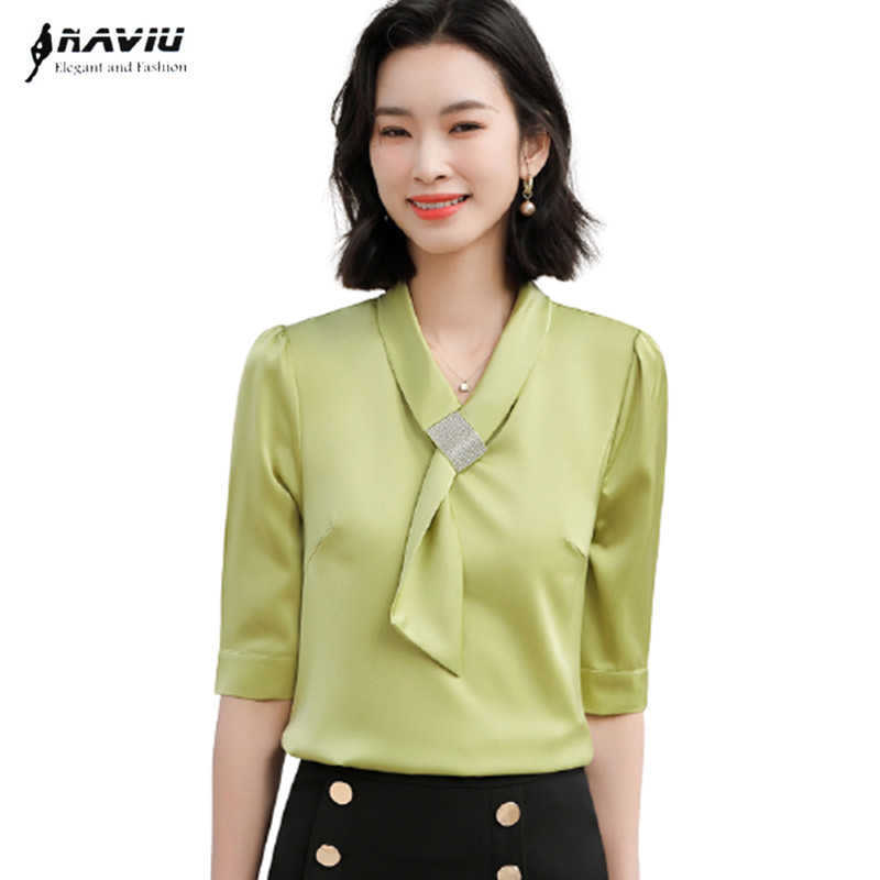 Pink Satin Shirt Women Summer Slim Temperament Half Sleeve High End Blouses Office Ladies V Neck Work Tops 210604, White
Pink Satin Shirt Women Summer Slim Temperament Half Sleeve High End Blouses Office Ladies V Neck Work Tops 210604, White