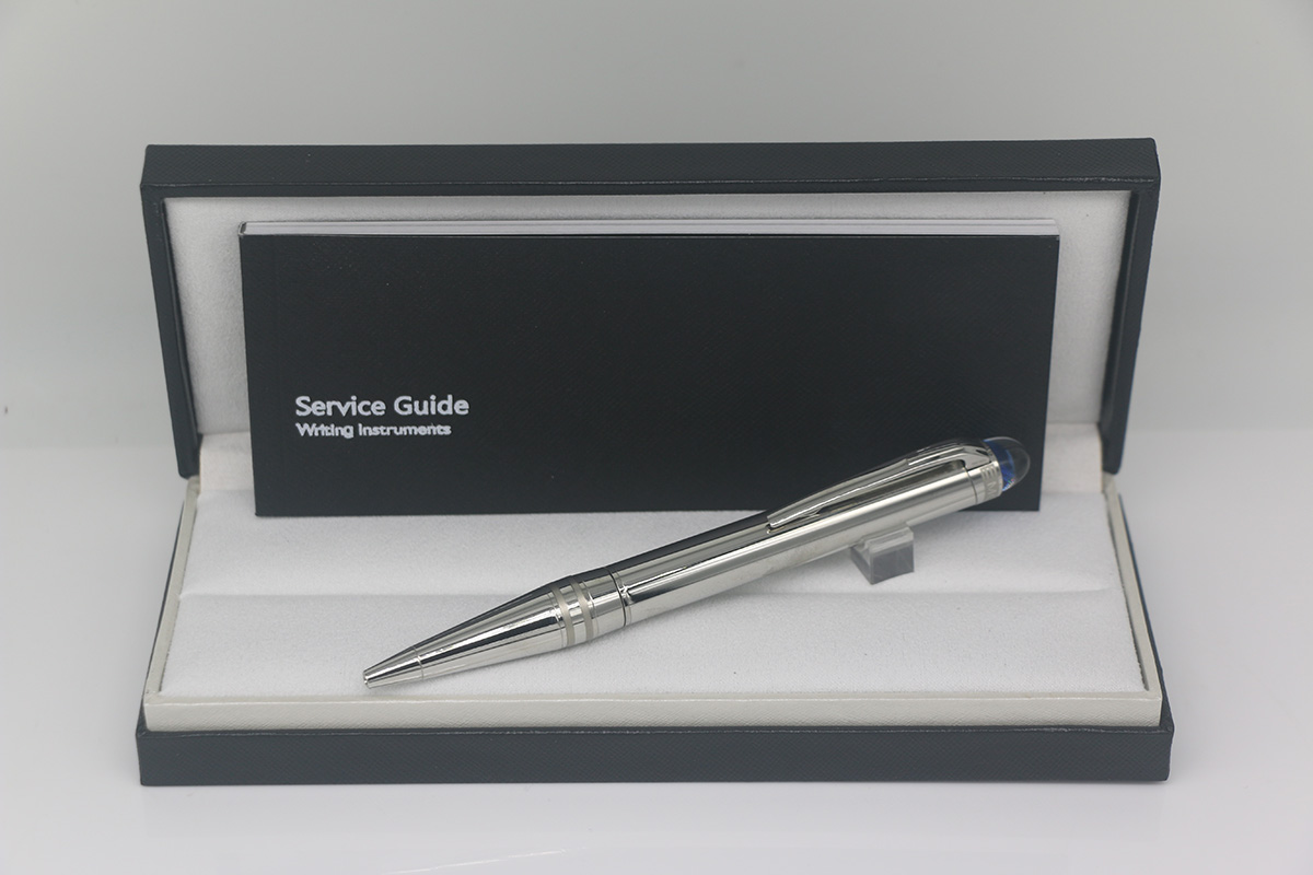 Classi Metal Ballpoint/Roller/Fountain pen with Blue Crystal head cover lattice Stainless steel Silver/Grey Trim, As the picture
Classi Metal Ballpoint/Roller/Fountain pen with Blue Crystal head cover lattice Stainless steel Silver/Grey Trim, As the picture