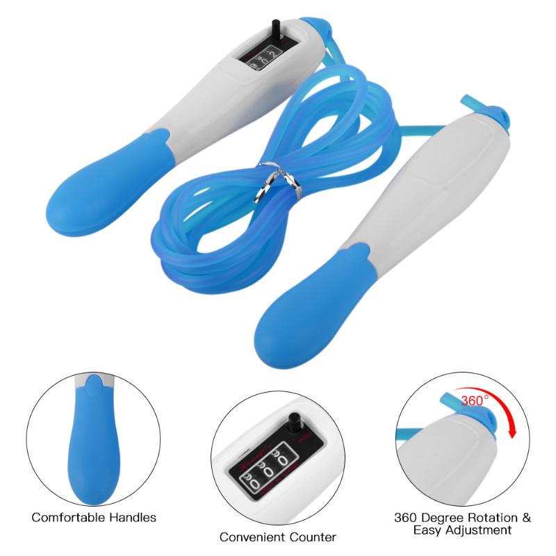 Jump Ropes With Counter Sports Fitness Adjustable Fast Speed Counting Skip Rope Skipping Wire Calories Rop 
Jump Ropes With Counter Sports Fitness Adjustable Fast Speed Counting Skip Rope Skipping Wire Calories Rop