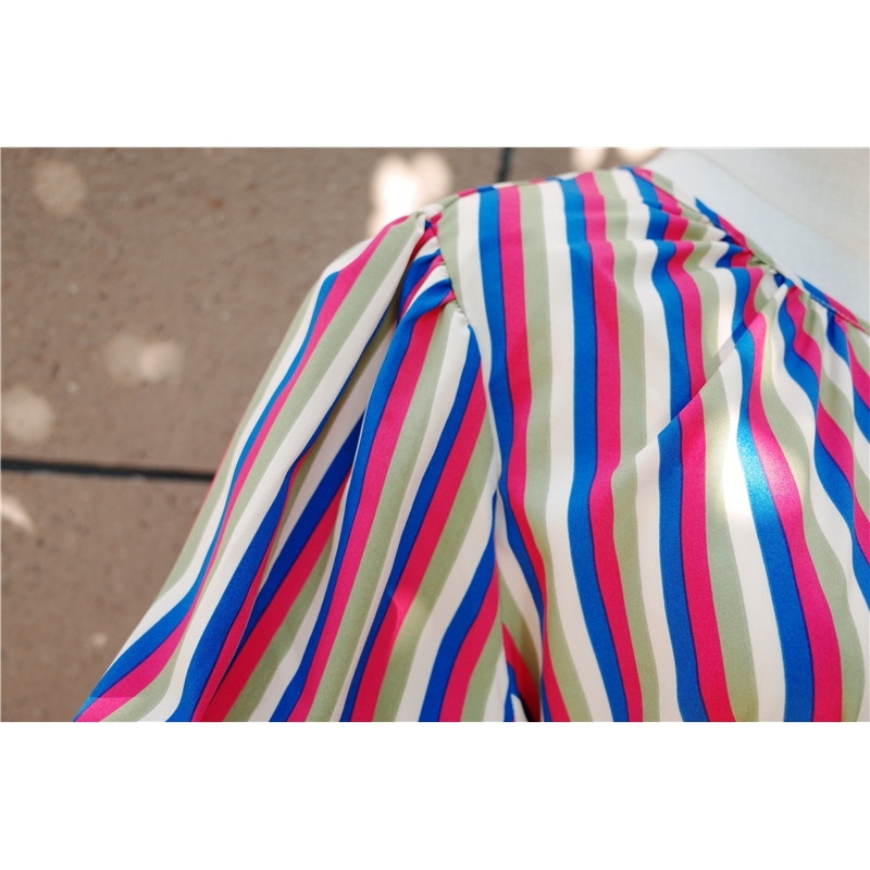 Striped Swimsuit cover up Beach Tunic Sarong Robe de Plage wear kaftans long Dress Womens Swim Wear #Q545 210420