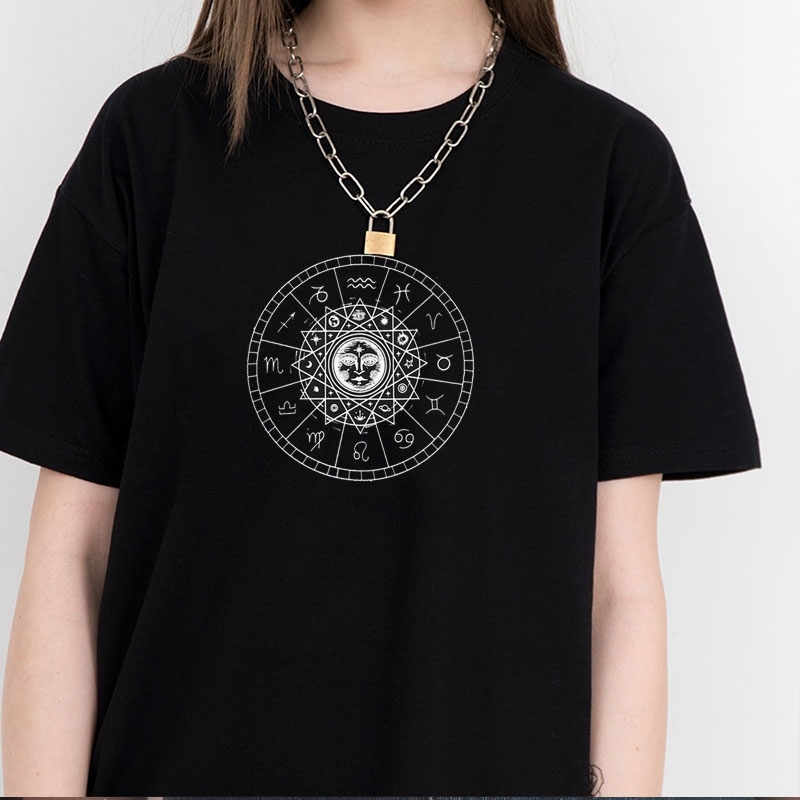 Geo Witch Sun Graphic Tee Gothic Style Dark Cool Grunge Unisex Women T-Shirt Street Aesthetics Harajuku Hipster 90s Vintage Tee 210518, Black
Geo Witch Sun Graphic Tee Gothic Style Dark Cool Grunge Unisex Women T-Shirt Street Aesthetics Harajuku Hipster 90s Vintage Tee 210518, Black