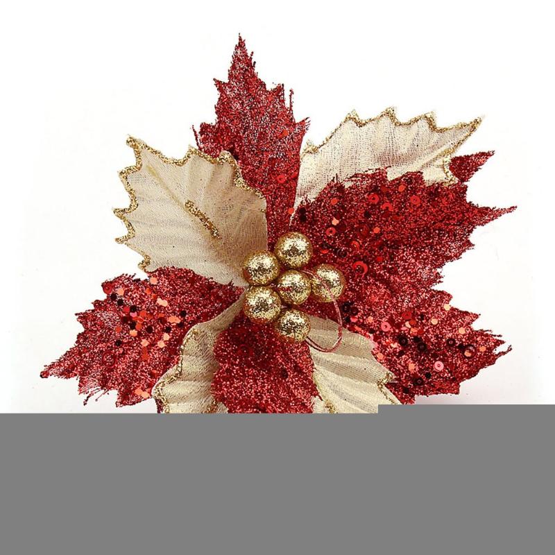 Christmas Decorations Beautiful Tree Artificial Flowers Poinsettia Glitter Flower Wedding Ornament Decoration
Christmas Decorations Beautiful Tree Artificial Flowers Poinsettia Glitter Flower Wedding Ornament Decoration