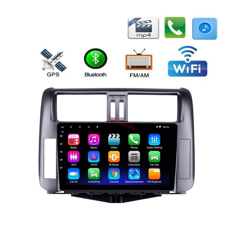 Auto Car DVD Player for Toyota Prado 150 2010-2013 with Screen Touch Music USB AUX support DAB SWC 9 inch OEM Android 10