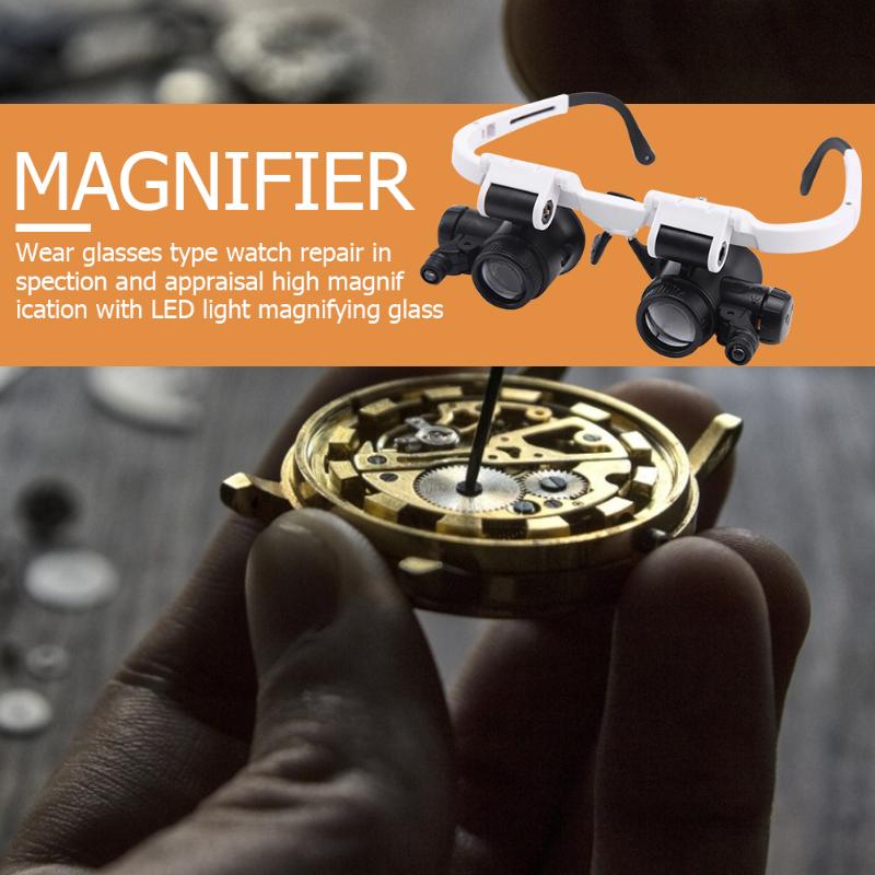 Repair Tools & Kits Head Wearing Magnifier Glasses Loupes With LED Portable 8X/15X/23X Lens Observation Magnifying Eyewear For Watchmaker Re
Repair Tools & Kits Head Wearing Magnifier Glasses Loupes With LED Portable 8X/15X/23X Lens Observation Magnifying Eyewear For Watchmaker Re