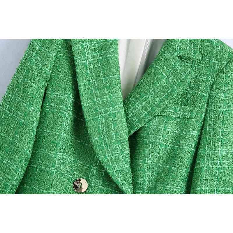 Double Breasted Women Blazer Casual Jacket Spring-Autumn Loose Coat Streetwear Female OL Suits 210521