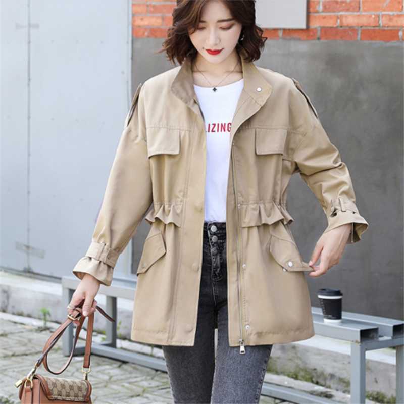 Women's Trench Coats High-Quality Medium-Length Windbreaker Women Spring And Autumn Coat 2021 Female Fashion Casual Top All-Match Slim Cloth, Khaki
Women's Trench Coats High-Quality Medium-Length Windbreaker Women Spring And Autumn Coat 2021 Female Fashion Casual Top All-Match Slim Cloth, Khaki