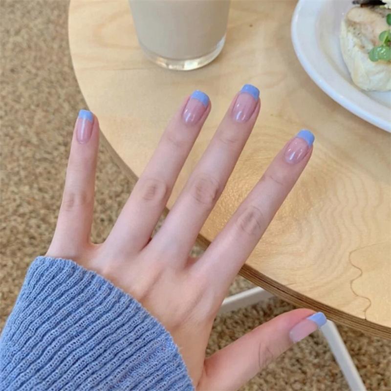 False Nails 24pcs/Box French Full Cover Nail Tips Blue Red Small Border Detachable Ballerina Fake Manicure Tool 2021, 03
False Nails 24pcs/Box French Full Cover Nail Tips Blue Red Small Border Detachable Ballerina Fake Manicure Tool 2021, 03