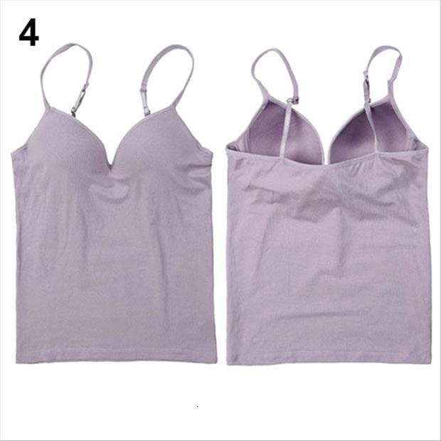 fashion adjustable built in womens camis bra padded self mold tees camisole retail wholesale 5aux 7ebs, White
fashion adjustable built in womens camis bra padded self mold tees camisole retail wholesale 5aux 7ebs, White