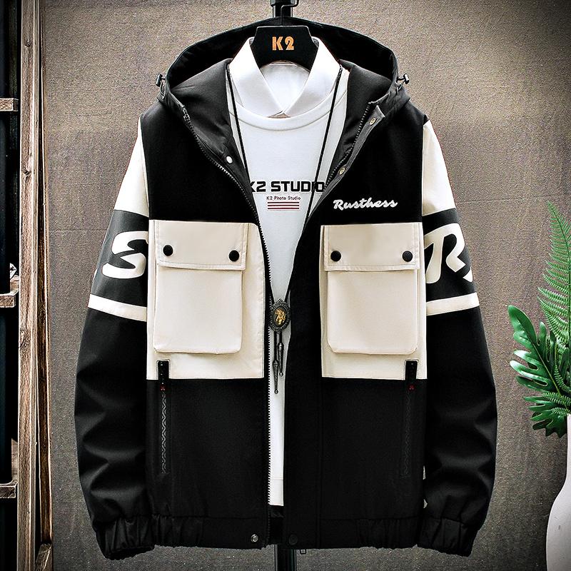 Spring Autumn Casual Streetwear Slim Jacket Windbreaker Arrival Jackets Men's Hip Hop M-3XL Top Coat Zipper Clothes
