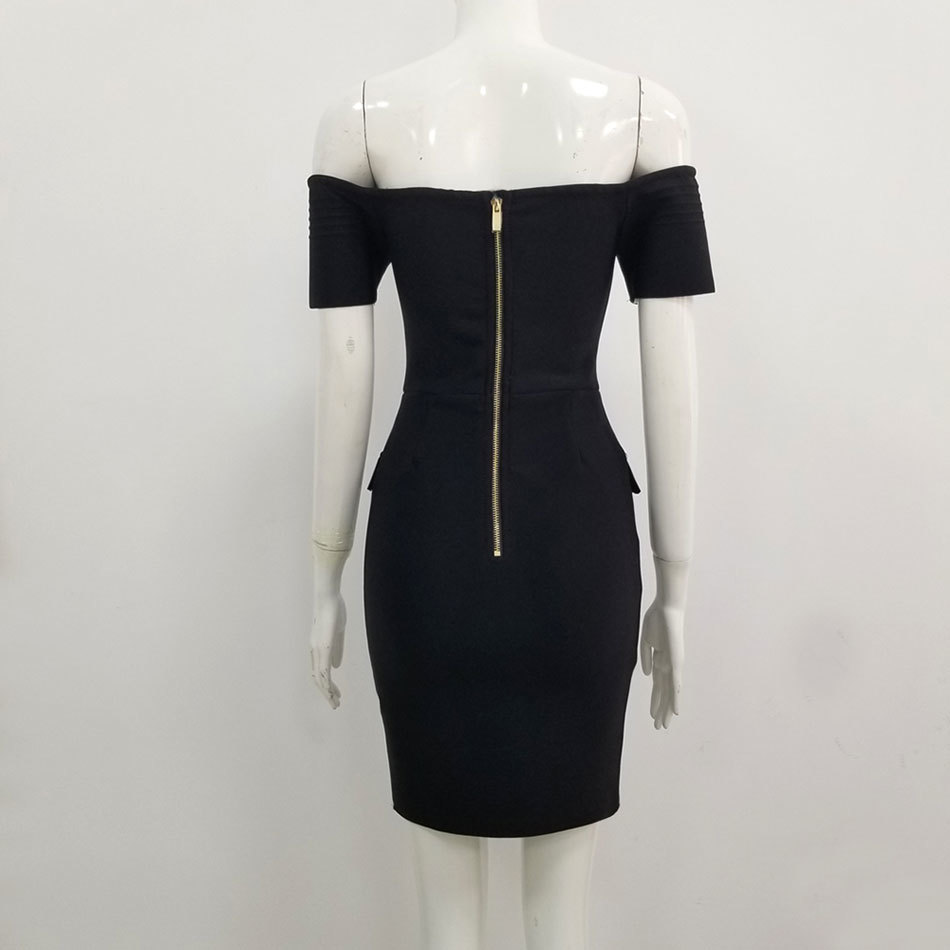 Free Sexy Off Shoulder Bandage Dress Women's Square Neck Short Sleeve White Bodycon Club Party Vestidos 210524