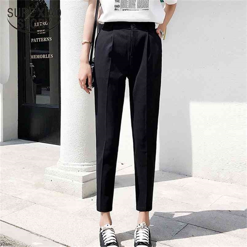 fashion Spring Autumn Women Pants Solid formal Harem Causal plus size Trousers women office Lady work pants 5093 50 210506