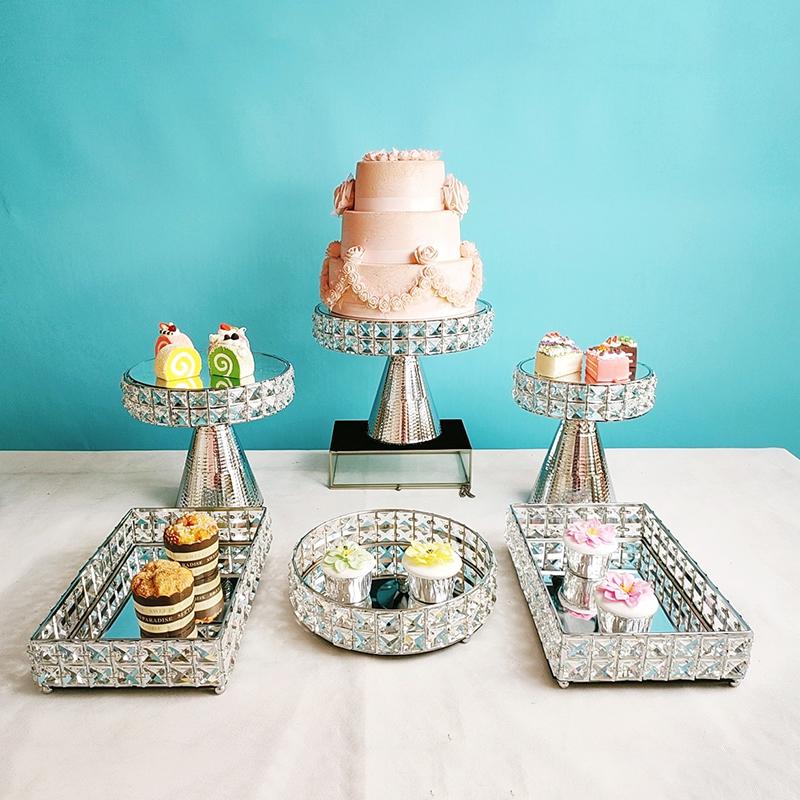 Other Bakeware 3pcs-7pcs Silver Crystal Dessert Table Set Wedding Snack Tray European Style
Other Bakeware 3pcs-7pcs Silver Crystal Dessert Table Set Wedding Snack Tray European Style