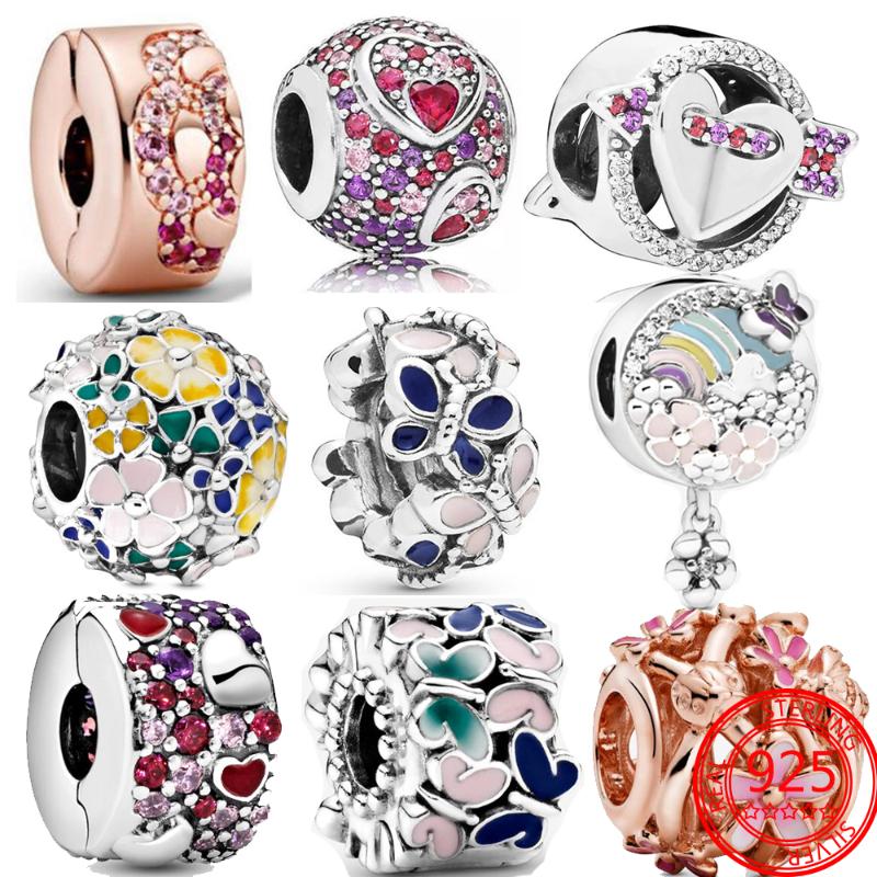 Charms 100% Real Colorful Clear CZ Pink Flower Beads Fit Original Bracelet Silver Jewelry Gift Women, Bronze;silver
Charms 100% Real Colorful Clear CZ Pink Flower Beads Fit Original Bracelet Silver Jewelry Gift Women, Bronze;silver