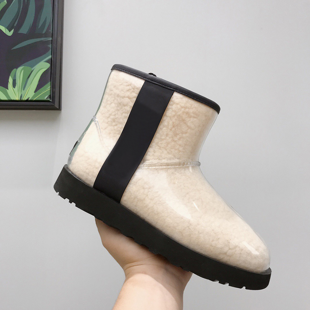 2020 Winter New Classic Womens Mini Transparent Short Boots Fashion Australian Curly Wool Bottes Candy Color Jelly Women Rain Snow Booties, Black
2020 Winter New Classic Womens Mini Transparent Short Boots Fashion Australian Curly Wool Bottes Candy Color Jelly Women Rain Snow Booties, Black