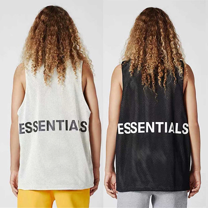FOG Essentials Mesh Tank Top Fear of God Casual Sleeveless Tank Top Men Summer Hip Hop Streetwear Gym Sports Basketball Outfit MG210029, White;black
FOG Essentials Mesh Tank Top Fear of God Casual Sleeveless Tank Top Men Summer Hip Hop Streetwear Gym Sports Basketball Outfit MG210029, White;black