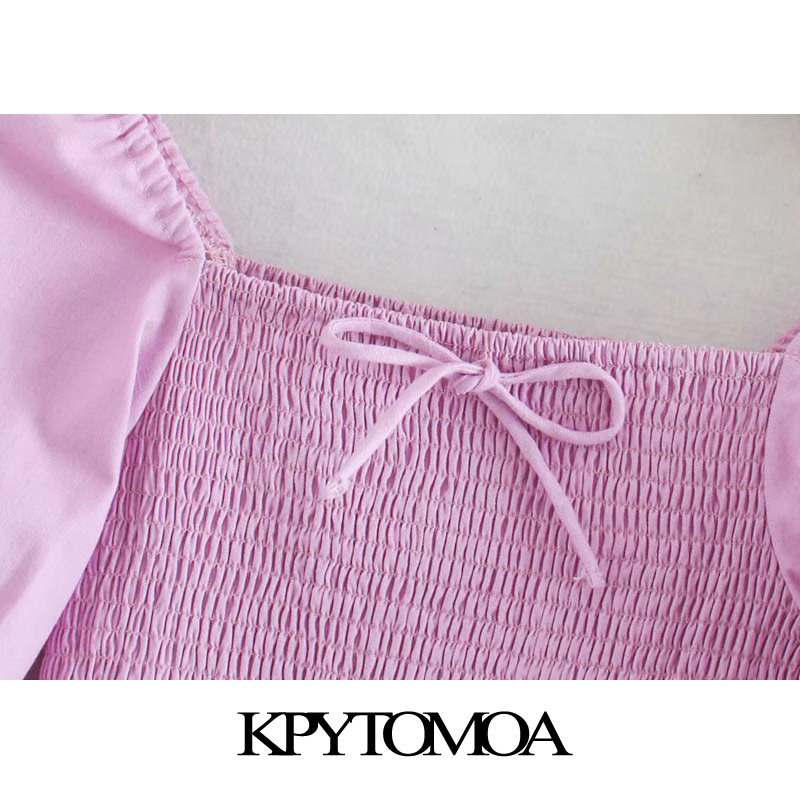 Women Chic Fashion Ruffled Stretch Slim Sheath Mini Dress Square Collar Short Sleeve Female Dresses 210420