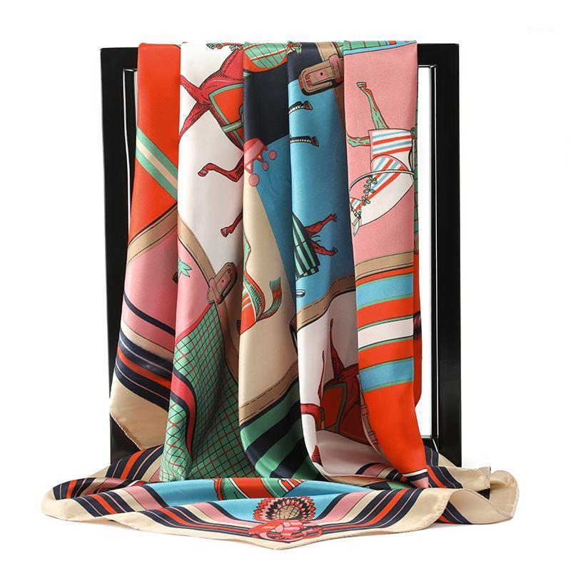 Head Foulard Soie Square Scarves Ladies 90X90CM Scarf Fashion Satin Silk Women Flower Print Large Shawl, Blue;gray
Head Foulard Soie Square Scarves Ladies 90X90CM Scarf Fashion Satin Silk Women Flower Print Large Shawl, Blue;gray