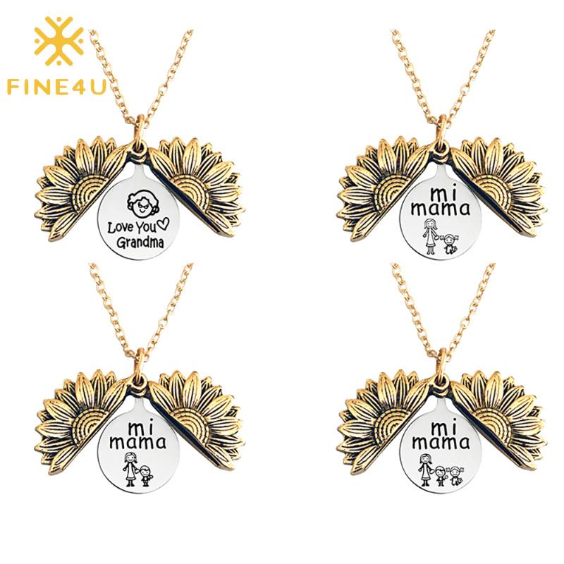 Pendant Necklaces FINE4U N838 Sunflower Necklace For Mom Inspirational Locket Jewelry Mother's Day Gift
Pendant Necklaces FINE4U N838 Sunflower Necklace For Mom Inspirational Locket Jewelry Mother's Day Gift