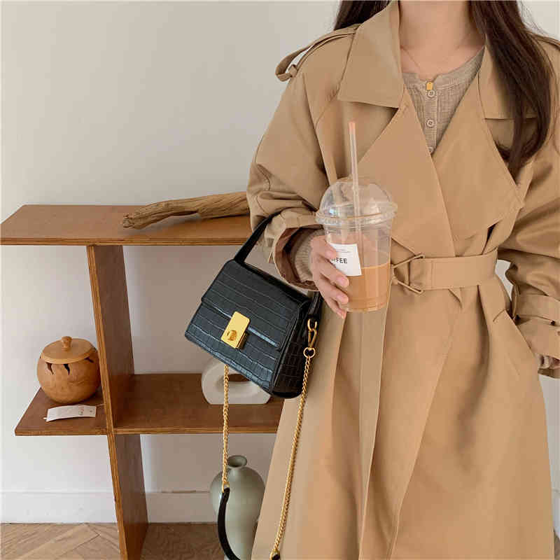 Minimalist Fashion Double-breasted Khaki Long Trench Coat OL Outwear Solid Frock Women Windbreaker 210421
