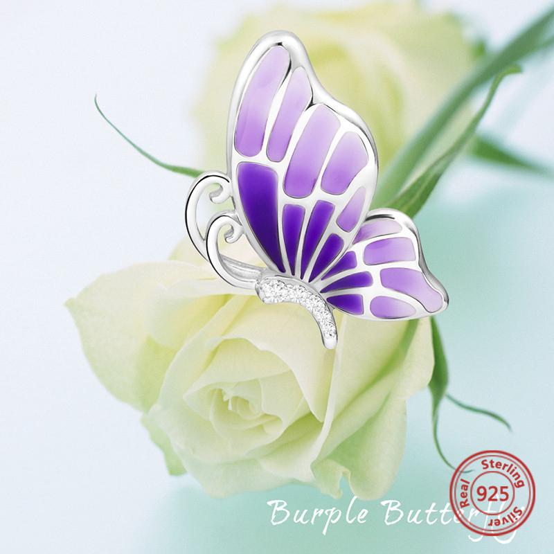 JrSr 100%925 Sterling Silver Cute Butterfly Pendant Necklace With Gradient Purple Enamel 2021 Women Fashion DIY Jewelry Gift Chains
JrSr 100%925 Sterling Silver Cute Butterfly Pendant Necklace With Gradient Purple Enamel 2021 Women Fashion DIY Jewelry Gift Chains
