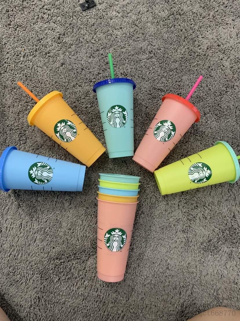24OZ Color Change Tumblers Plastic Drinking Juice Cup With Lip And Straw Magic Coffee Mug Costom Starbucks color changing plastic cup(1set=5, One box (5 colors)
24OZ Color Change Tumblers Plastic Drinking Juice Cup With Lip And Straw Magic Coffee Mug Costom Starbucks color changing plastic cup(1set=5, One box (5 colors)