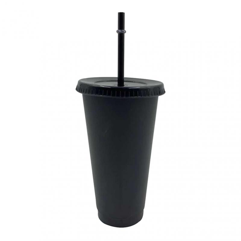 5Pcs 700ml Black Reusable Plastic Water Bottle Cold Cup With Lid And Straw Magic Tumbler Coffee Mug Personalized
5Pcs 700ml Black Reusable Plastic Water Bottle Cold Cup With Lid And Straw Magic Tumbler Coffee Mug Personalized