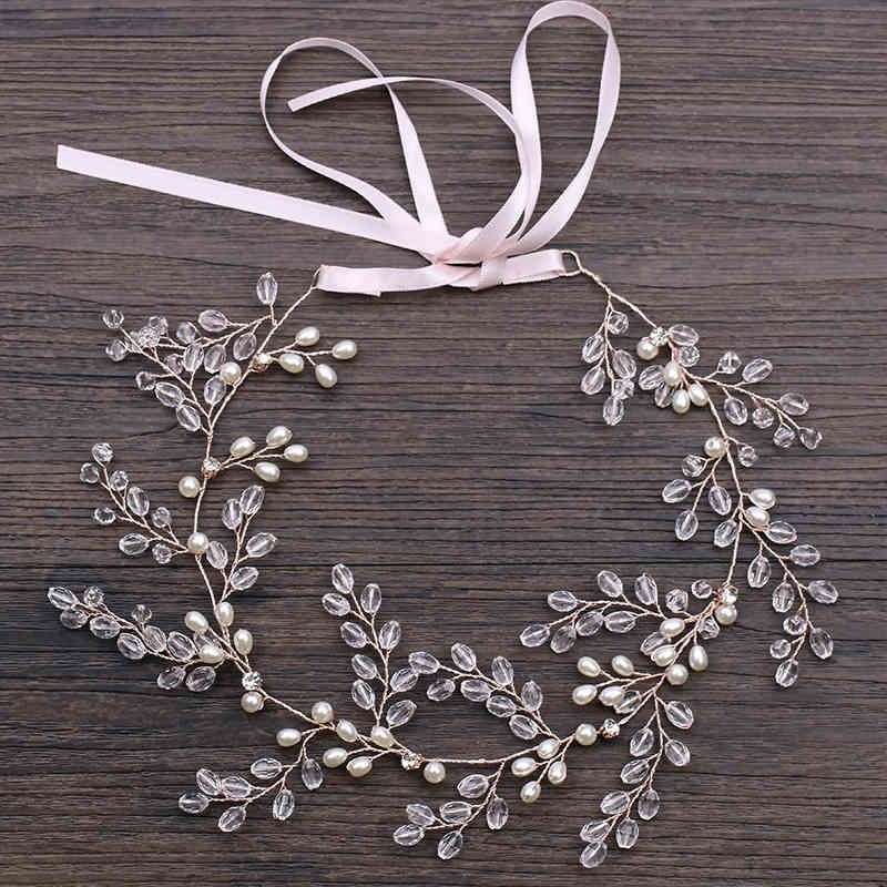 Wedding Hair Jewelry Accessories Tuan Ming Headdress Selling Rose Gold Crystal Band Dress Bride
