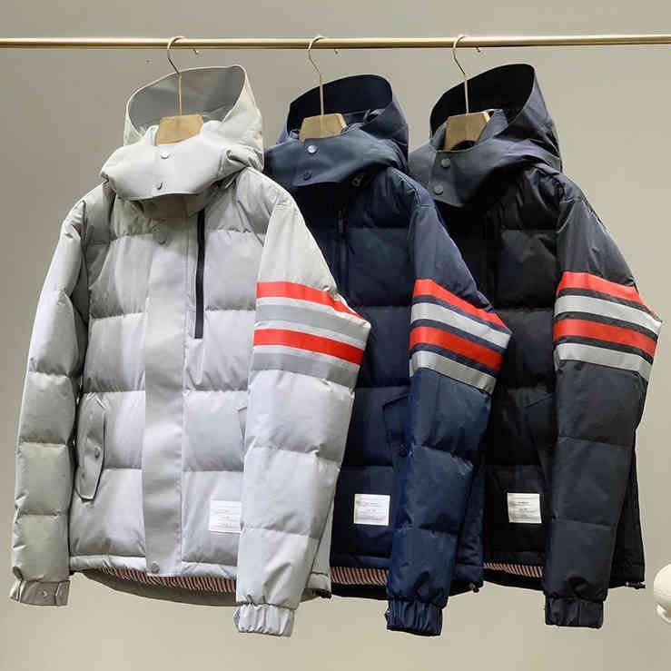 downs Fashion TB THOM Brand Coats Men Loose Hooded Down Jacket Reflective Stripes Solid Thick Casual Winter Clothing, Black
downs Fashion TB THOM Brand Coats Men Loose Hooded Down Jacket Reflective Stripes Solid Thick Casual Winter Clothing, Black