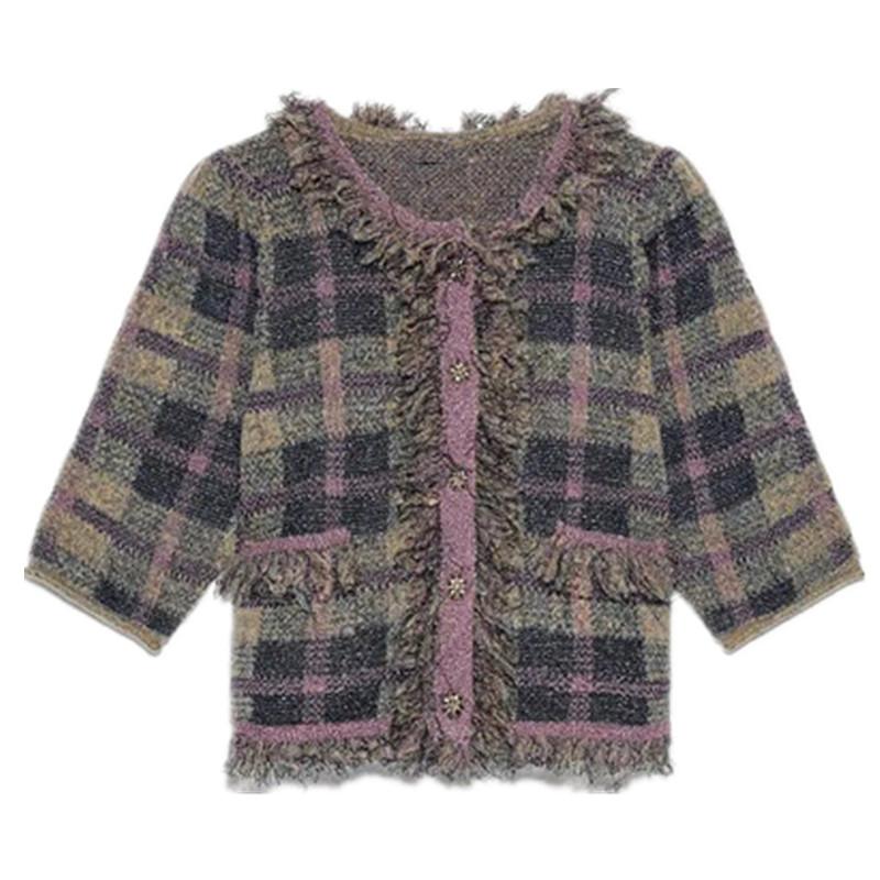 Withered England Office Lady Vintage Knitted Cardigans Jackets Skirt Women Faldas Mujer Moda 2021 Skirts Womens Two Pieces Set Piece Dress