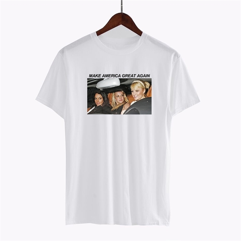 kuakuayu HJN Britney Make America Great Again T-Shirt Women's Tumblr Fashion Cute Funny Meme Shirt Hipsters Street Style Top 210406