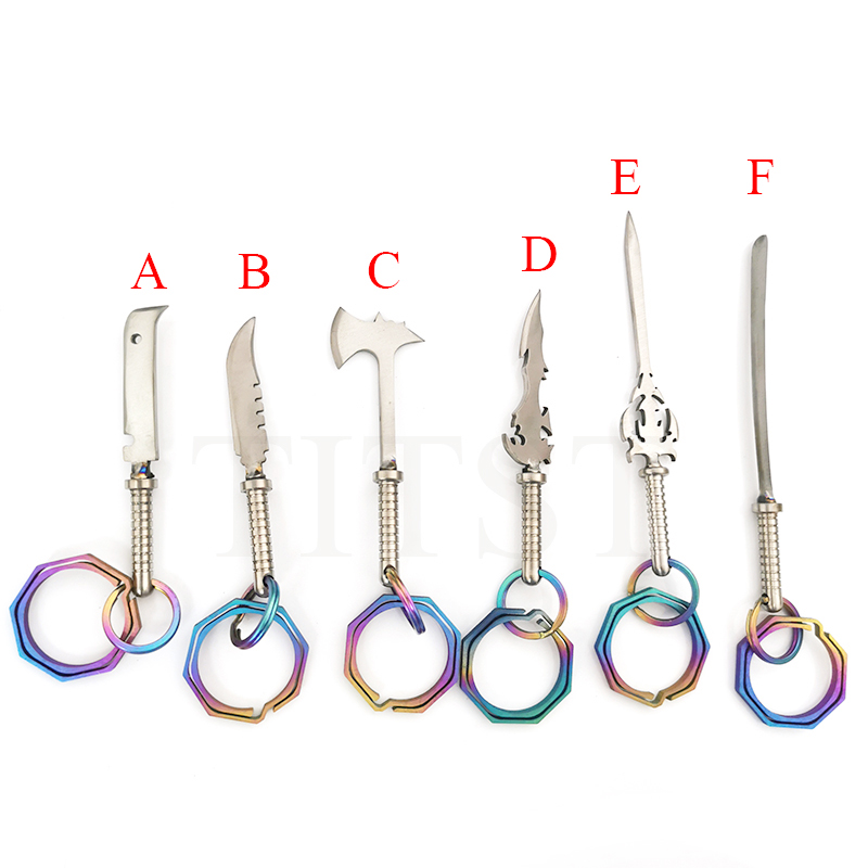 TITST Smoking GR2 Titanium Sword knife axe Wax Dab Carving Tool with 2 key rings for carb cap 14&18mm
TITST Smoking GR2 Titanium Sword knife axe Wax Dab Carving Tool with 2 key rings for carb cap 14&18mm