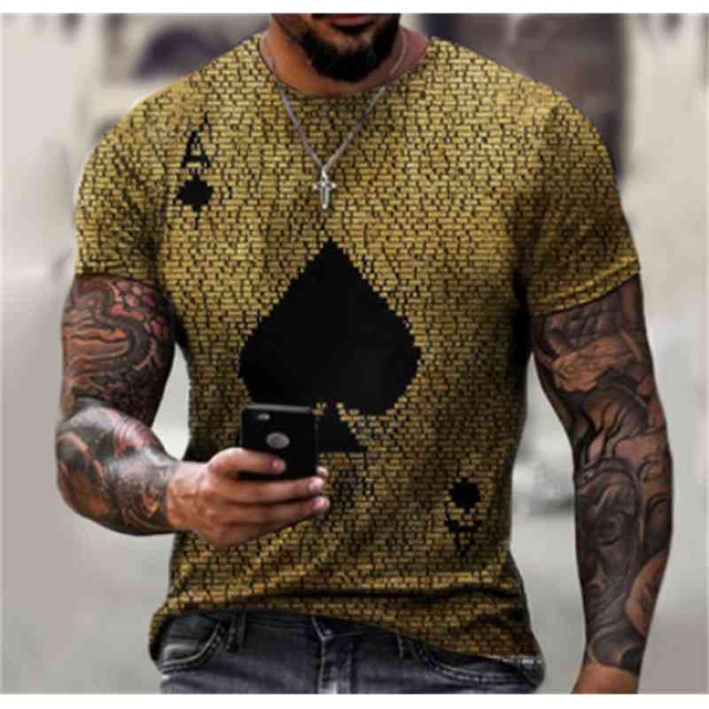 t-shirt summer new men's loose poker spade a digital printed street trend short sve t-shirtc4rb, White;black
t-shirt summer new men's loose poker spade a digital printed street trend short sve t-shirtc4rb, White;black