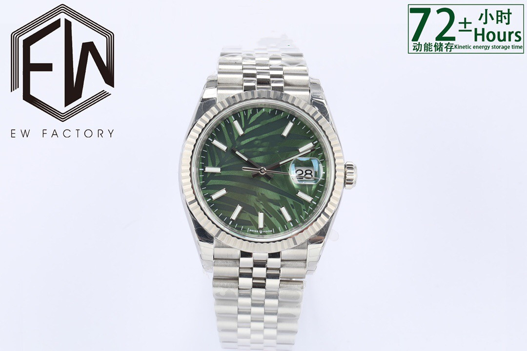 EW2021 men's watch diameter 36mm thick 11.7mm with 3235 movement sapphire mirror Swiss ice blue luminous 904 steel case strap, As shown
EW2021 men's watch diameter 36mm thick 11.7mm with 3235 movement sapphire mirror Swiss ice blue luminous 904 steel case strap, As shown