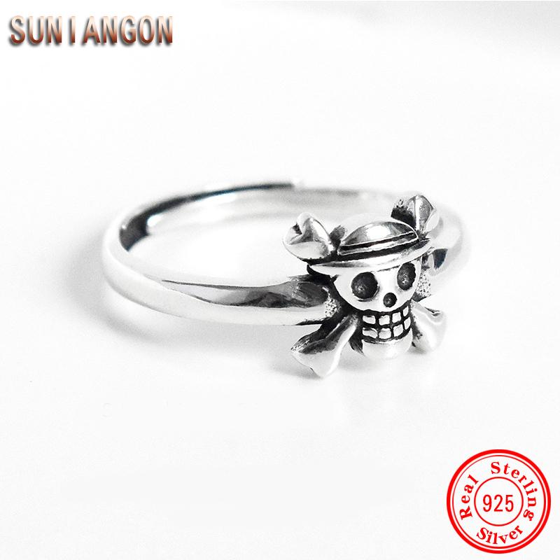 Cluster Rings 100% 925 Sterling Silver Hyperbole Skeleton Skull Vintage Pirate Ring Push Pull Gothic Punk For Women Lady Girls Gift F439, Golden;silver
Cluster Rings 100% 925 Sterling Silver Hyperbole Skeleton Skull Vintage Pirate Ring Push Pull Gothic Punk For Women Lady Girls Gift F439, Golden;silver