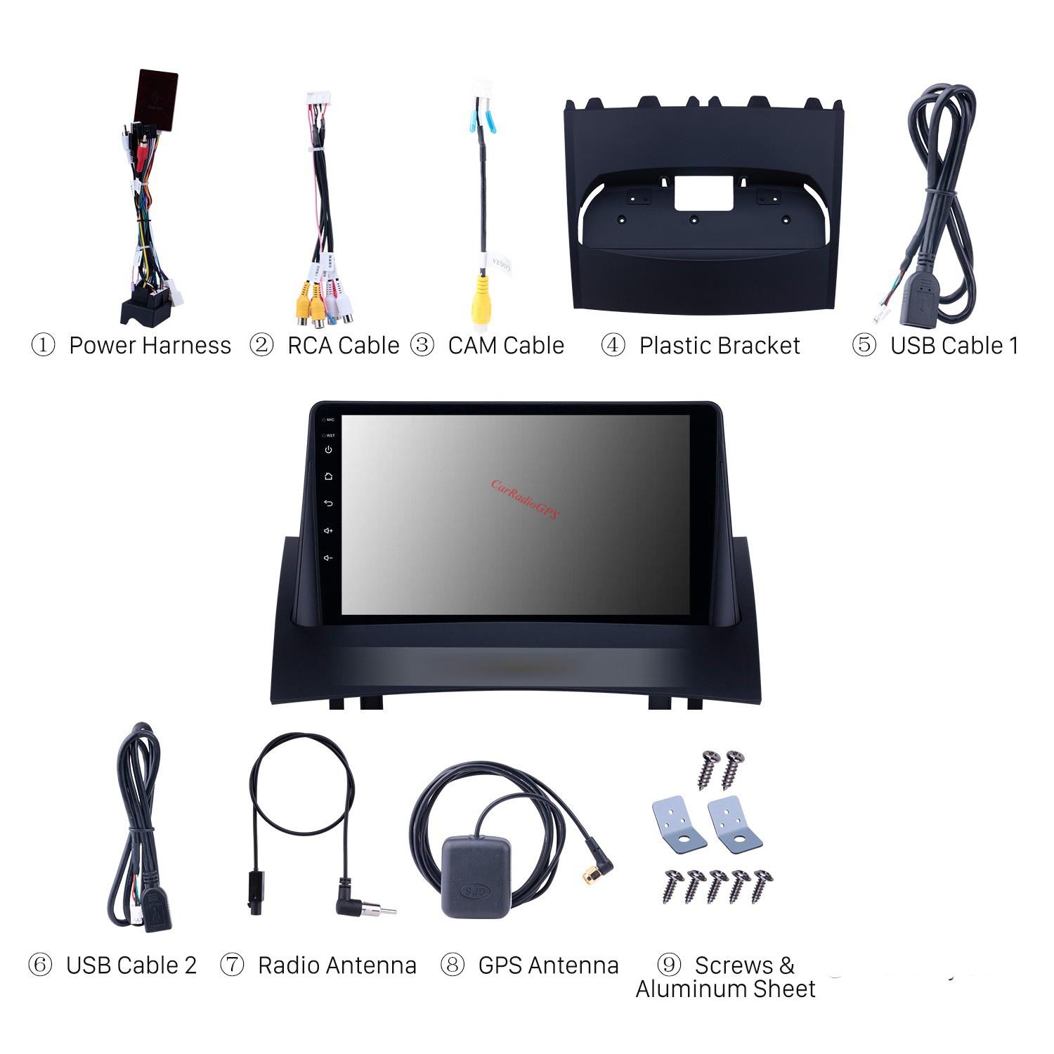 9 Inch Car Dvd Player Multimdia System Stereo Android for Renault Megane 2 2004-2008