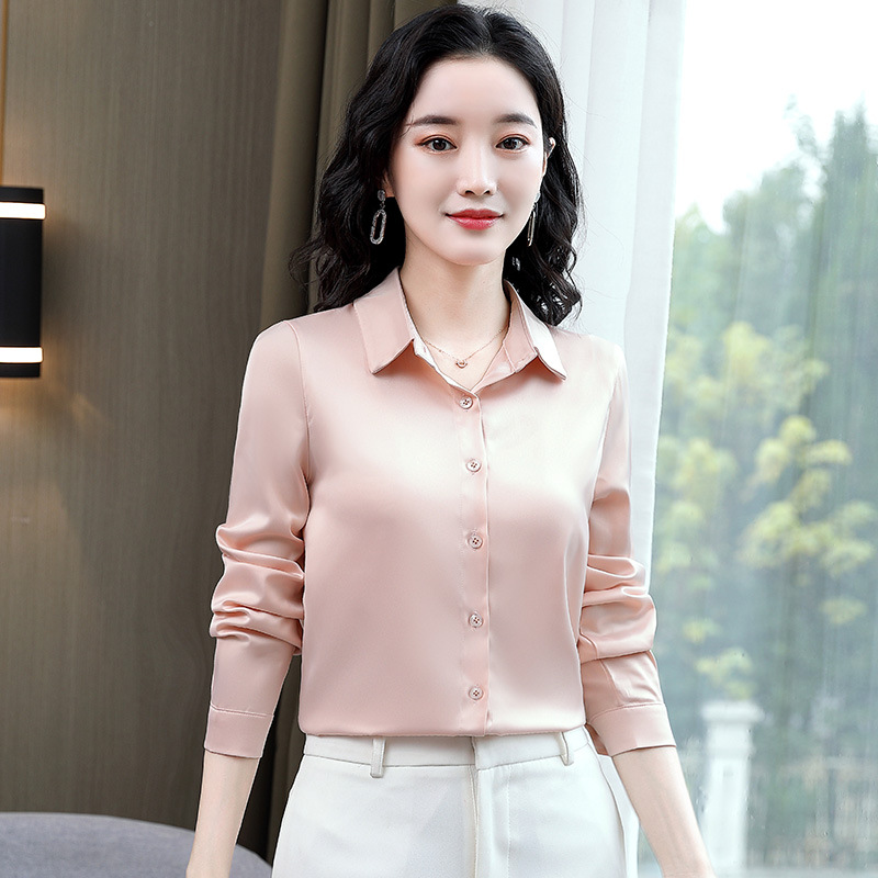 Luxury OL Satin Shirt 2021 Runway Women Designer Long Sleeve Turn-Down Collar Silk Vintage Blouses Spring Autumn Winter Sweet Slim High-End Office Lady Button Up Tops, 12
Luxury OL Satin Shirt 2021 Runway Women Designer Long Sleeve Turn-Down Collar Silk Vintage Blouses Spring Autumn Winter Sweet Slim High-End Office Lady Button Up Tops, 12