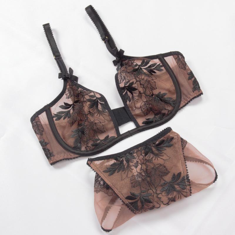Bras Sets Honviey Transparent Bra Ultra Thin Sheer Mesh Embroidered Sexy Set Summer Gather Underwear Comfortable Panties, Brown
Bras Sets Honviey Transparent Bra Ultra Thin Sheer Mesh Embroidered Sexy Set Summer Gather Underwear Comfortable Panties, Brown