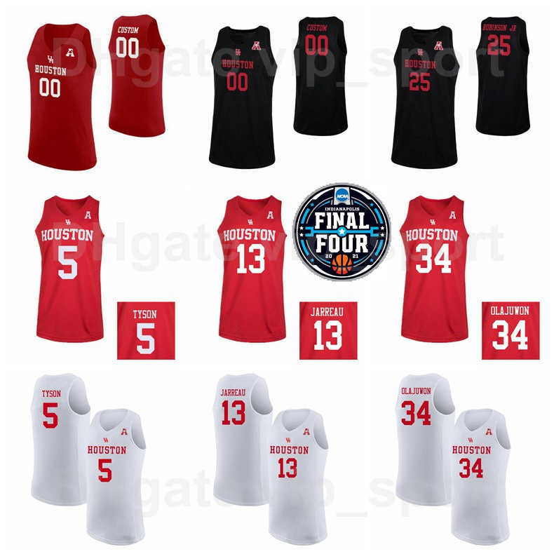 NCAA Final Four Basketball College Houston Cougars 5 Cameron Tyson Jersey 12 Tramon Mark 34 Hakeem Olajuwon 44 Elvin Hayes 22 Clyde Drexler, Black
NCAA Final Four Basketball College Houston Cougars 5 Cameron Tyson Jersey 12 Tramon Mark 34 Hakeem Olajuwon 44 Elvin Hayes 22 Clyde Drexler, Black