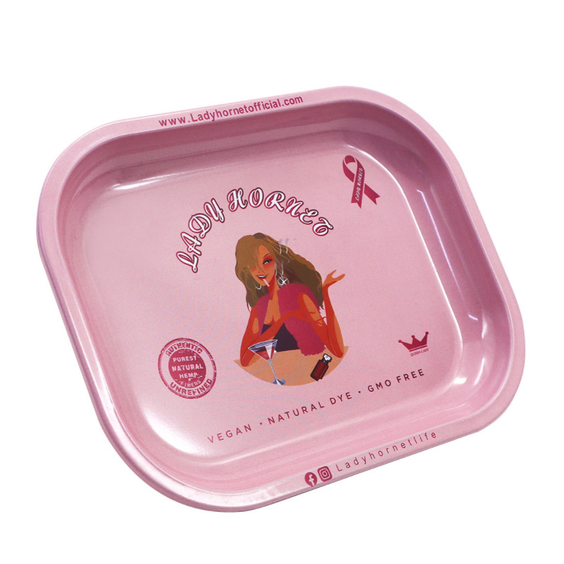 LADY HORNET Tray Smoking accessories with bag package Metal Pink Girly Pattern Printed Small Rolling Trays 180*140MM
LADY HORNET Tray Smoking accessories with bag package Metal Pink Girly Pattern Printed Small Rolling Trays 180*140MM