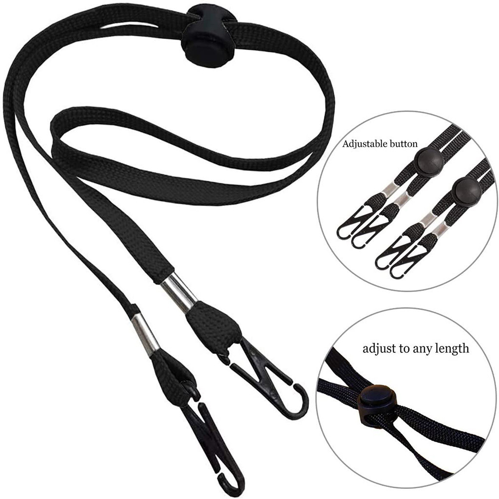 6 put masks Link accessible and convenient adjustable mask hooks holder of dirt rope mascarillas hang on neck mask accessories