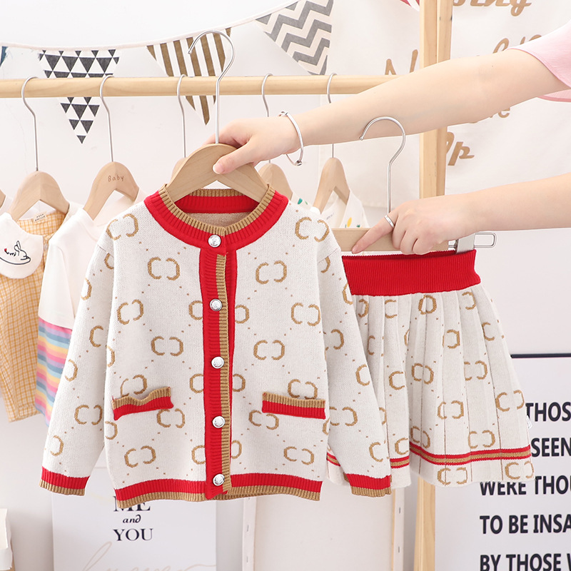 Kids clothing sets Baby Girls two-piece Dress Set Designers knitted sweater suits sweaters and Skirt Princess Dresses Clothes black red
Kids clothing sets Baby Girls two-piece Dress Set Designers knitted sweater suits sweaters and Skirt Princess Dresses Clothes black red
