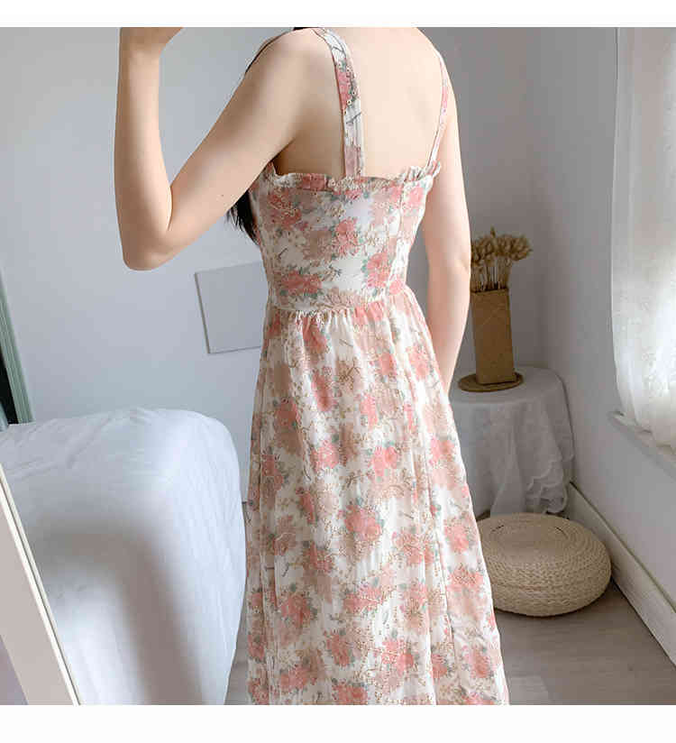 Women Summer Embroidery Floral Midi Dress Vintage Franch Style Female Strapless Casual Holiday Lady Boho Party Dress Vestido 210518