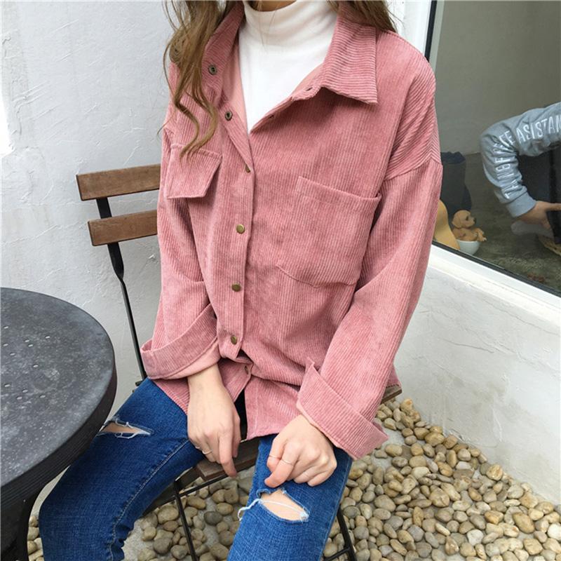 Women' Blouses & Shirts Shirt 2021 Autumn Ins Loose And Versatile Corduroy Solid Color Casual Long Sleeve Coat, Apricot
Women' Blouses & Shirts Shirt 2021 Autumn Ins Loose And Versatile Corduroy Solid Color Casual Long Sleeve Coat, Apricot