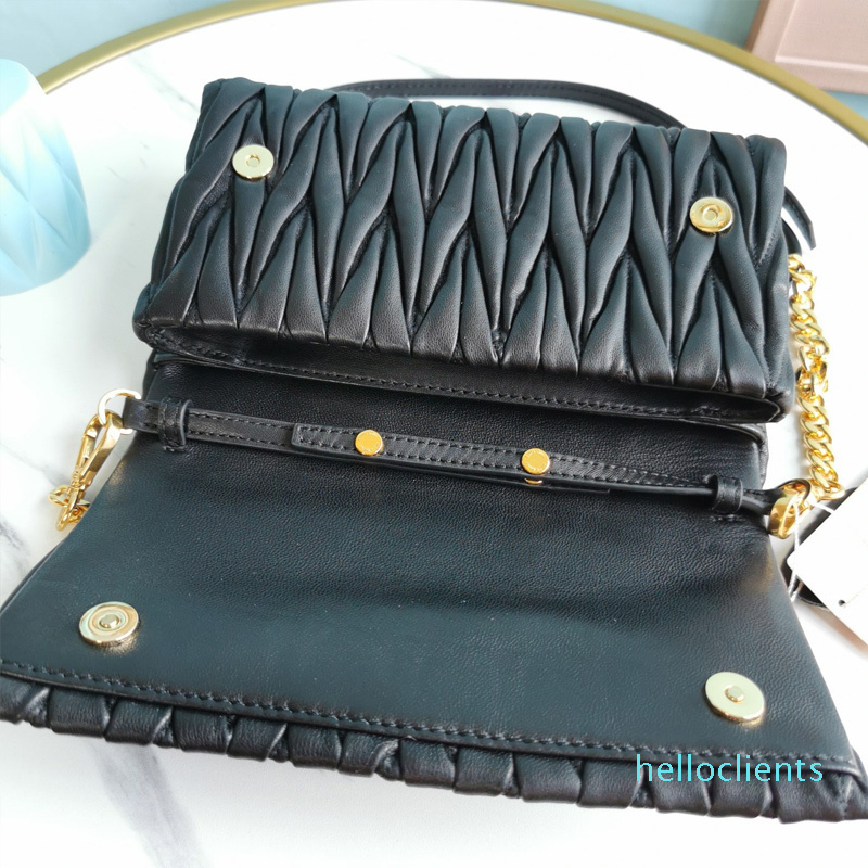 Lady Crossbody Chain Bag New Fashion Trend Shoulder French stick Bags Crossbody Bag Genuine Real Leather Handbag Classic Stripes Purse