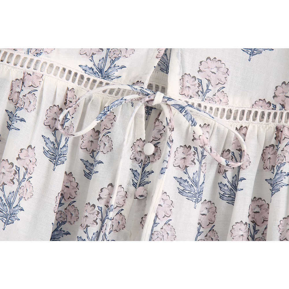 Summer Dress Women Long Sleeves elegant Casual Fashion Chic Lady Patchwork Dress Woman Floral Maxi Dresses Robe Femme 210709